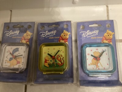 3 X DISNEY VINTAGE 1990 WINNIE THE POOH WECKER, BRANDNEU