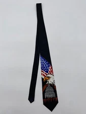 Steven Harris American Eagle Flag Capitol design Neck Tie Used
