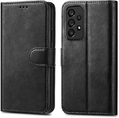 Wallet Case schwarz mit Kartenfach für Samsung A3 A5 A6 A7 A8 A9 A16 A17 A07 A37