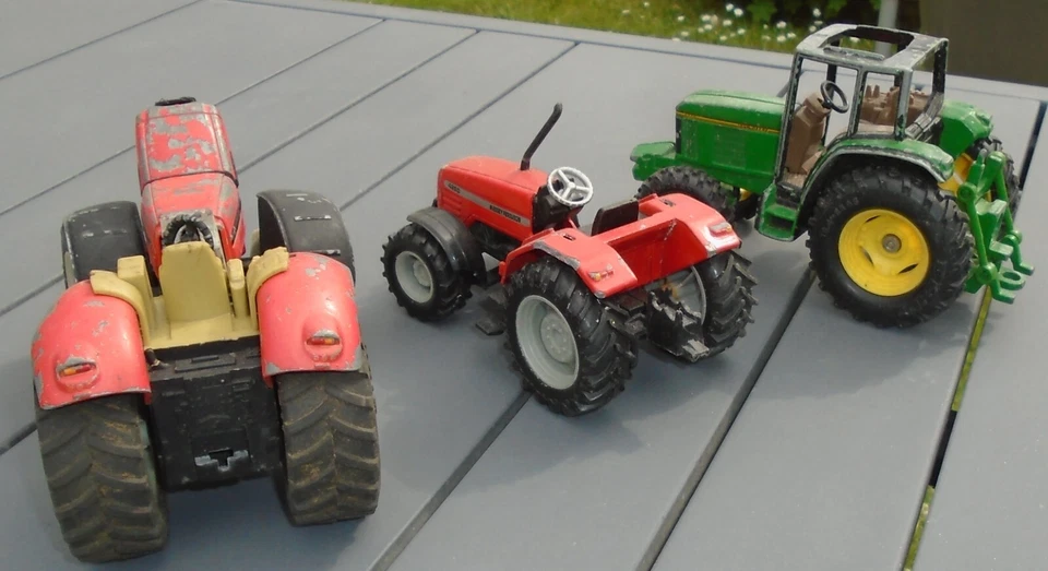 lot SIKU same JOHN DEERE ertl massey mf épave tracteur échelle 1/32 no fendt - Photo 2/2