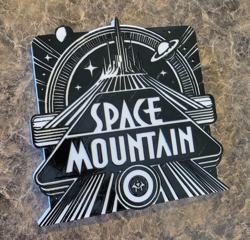 11" Space Mountain Schild - Disney Wandbild inspiriert von Tomorrowland Ride - Bild 7 von 8