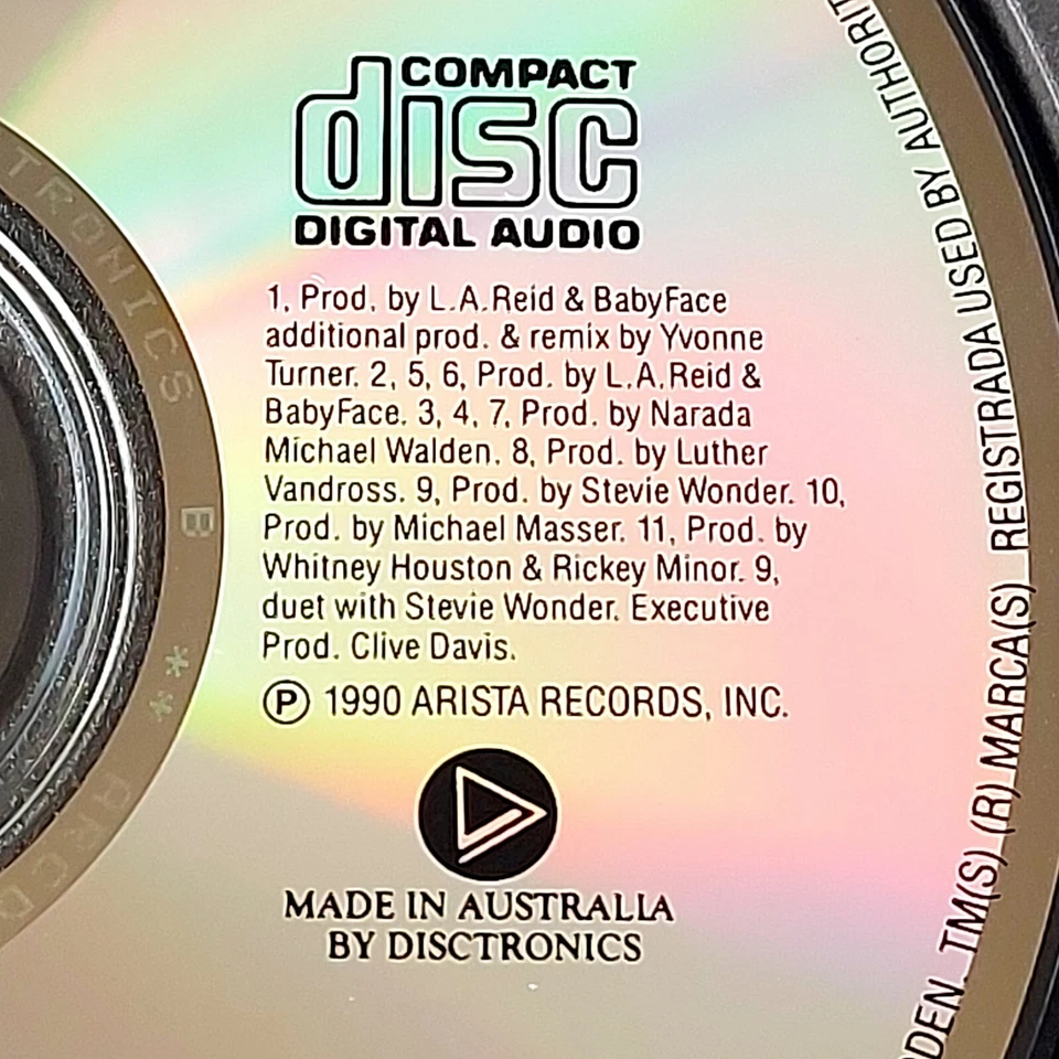 Whitney Houston I'm Your Baby Tonight CD 1990 - image 4 of 4