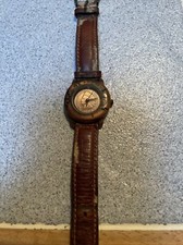 1902 Brittania Indian Penny Coin Watch Leather Band Quartz working