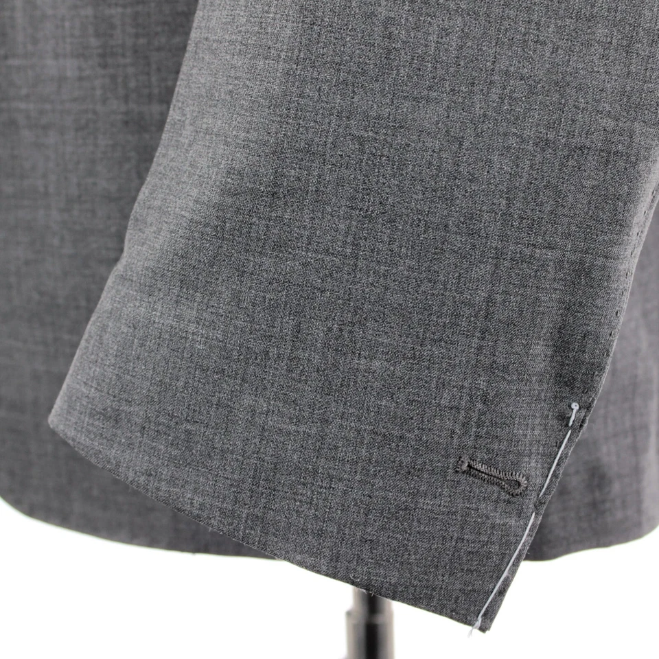 Eleventy Platinum 全新带标签羊毛运动外套/西装外套 56 码(46R 美国)纯色灰色 — 第 4/4 张图片