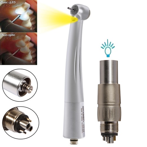 NSK Estilo Fibra Óptica Dental/LED E-generador Pieza de Mano Alta Velocidad Acoplador 6H/4H - Imagen 44 de 67