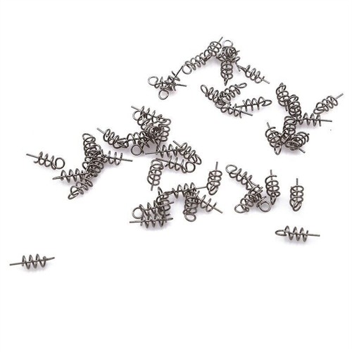 50pcs Worm Fishing Hook Centering Pin snap Latch Needle Spring Twist Crank Lock - Picture 5 of 24