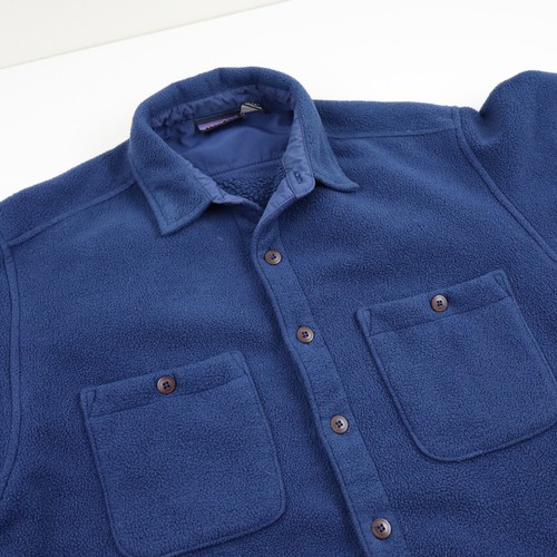 Vtg 90s Patagonia Synchilla Fleece Chore Barn Coat Jacket Mens Small Medium Blue - Picture 4 of 12