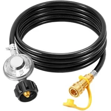 	GasSaf 12ft Propane Hose with Regulator Quick Connect Replacement for Mr. He...