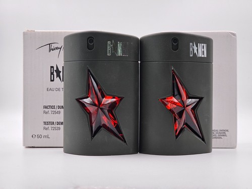 Thierry Mugler B*Men 2* 50ml /1.7 oz EDT Spray Rubber Flask Edition Tester box