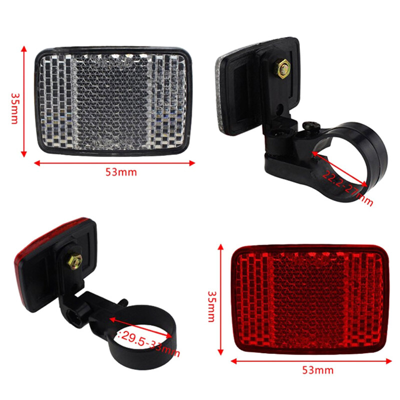 Bicycle Bike Handlebar Reflector Reflective Front Rear Warning Light