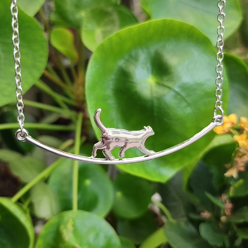JOINPAYA Collier en Argenté 925 Pendentif Mini Élan Zirconium Chaîne