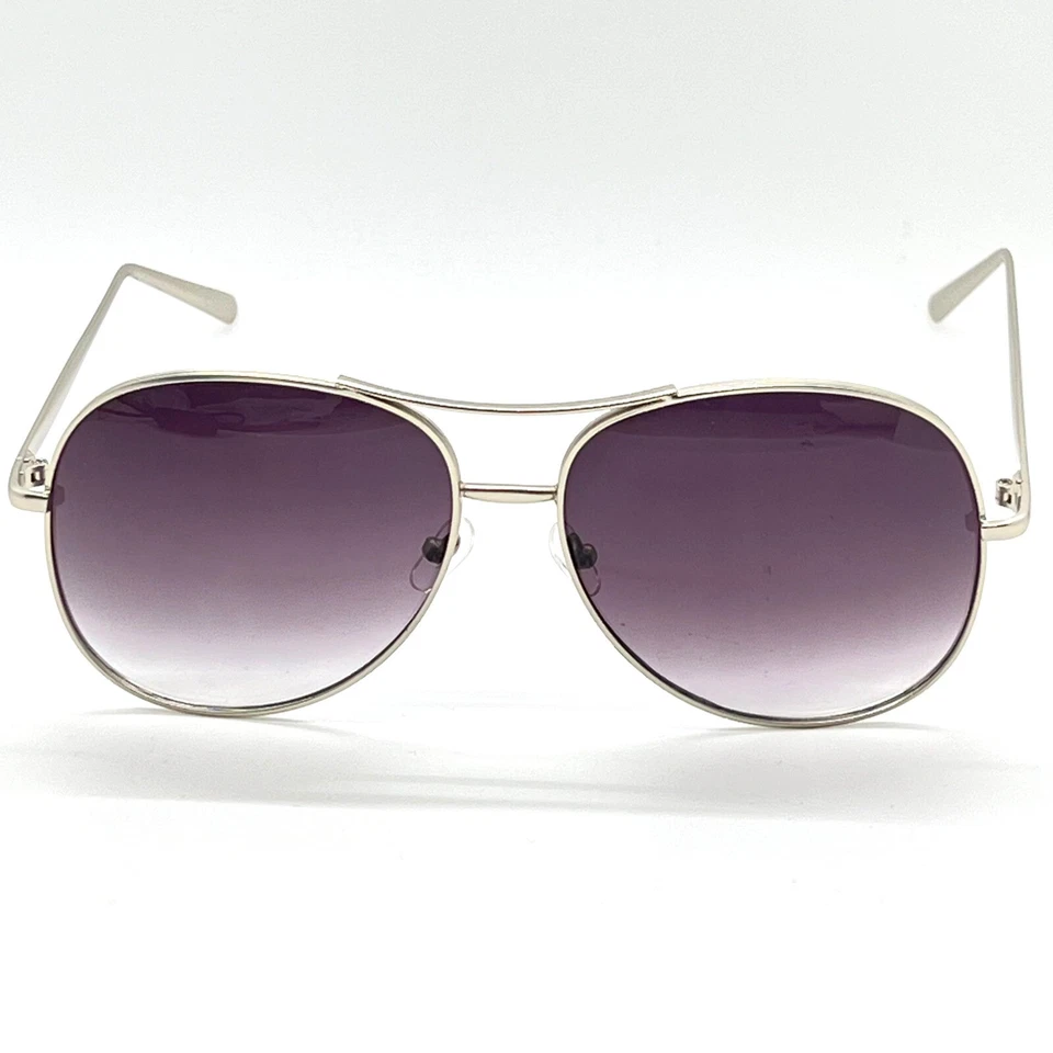 Gafas de sol de aviador negras lentes ombre marco plateado moda gafas de sol retro gafas Foto 4 de 4
