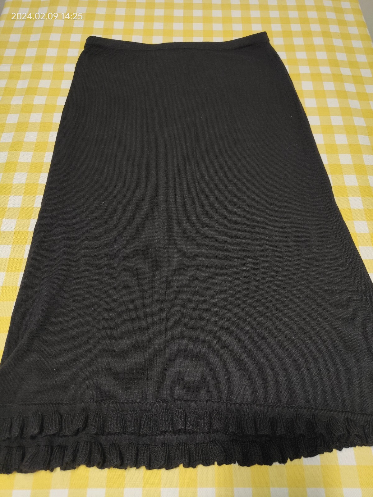Brora Ladies Black Knee Length Cashmere & Silk Skirt eBay