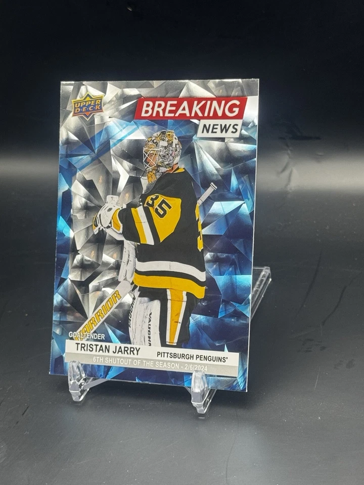 2024-25 Upper Deck Breaking News Tristan Jarry #BN-7 Pittsburgh Penguins - Image 3 of 4