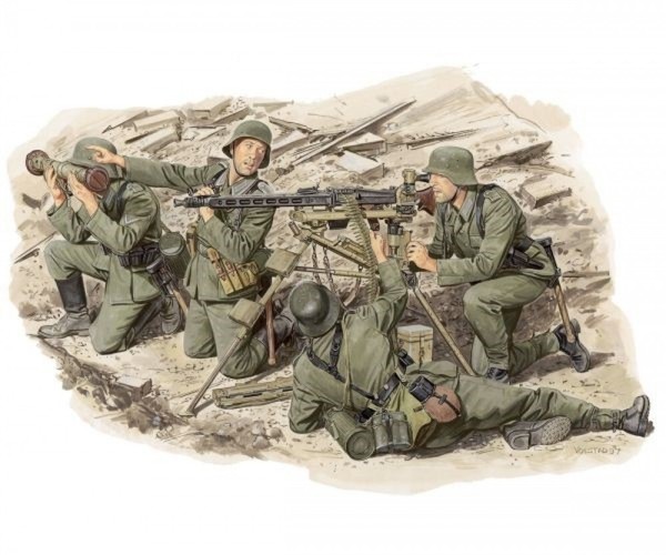 Dragon 540006064 1:35 Stalingrad MG42 Heavy Machine Gun Team Deutsche Wehrmacht-image