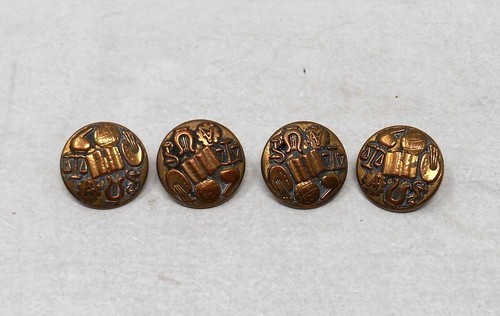Lot Vintage De Boutons Anciens En Métal - Collection Rétro, Occasion, Fabriqué En France