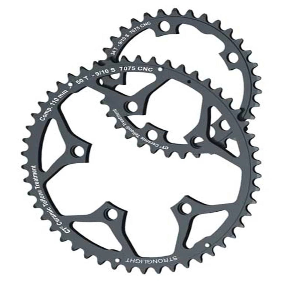 Stronglight 110PCD Type S - 7075 Series 5-Arm Chainring Black High Quality 34T - Image 4 of 4