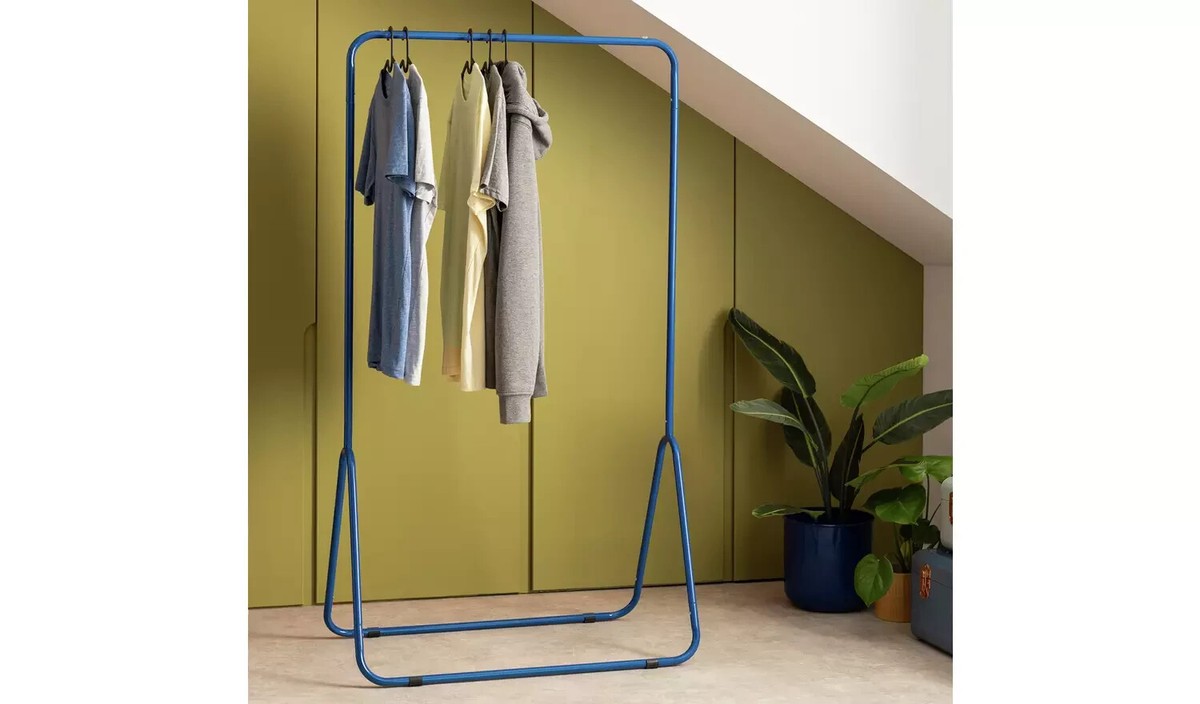 Habitat Arnie Single Clothes Rail Blue UK