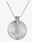 NWOT Or Paz Sterling Silver 925 Large Round  Pendant 36" Chain Made Israel PZ/a — photo 10