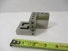 Z Shaped Compound Angle Plate Ground Fixture Block Tapped Bright 3-1/2" Long EC