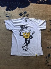Johnny Cupcakes Mr. Peanut Style Food Mascot T-shirt White Size M made in USA