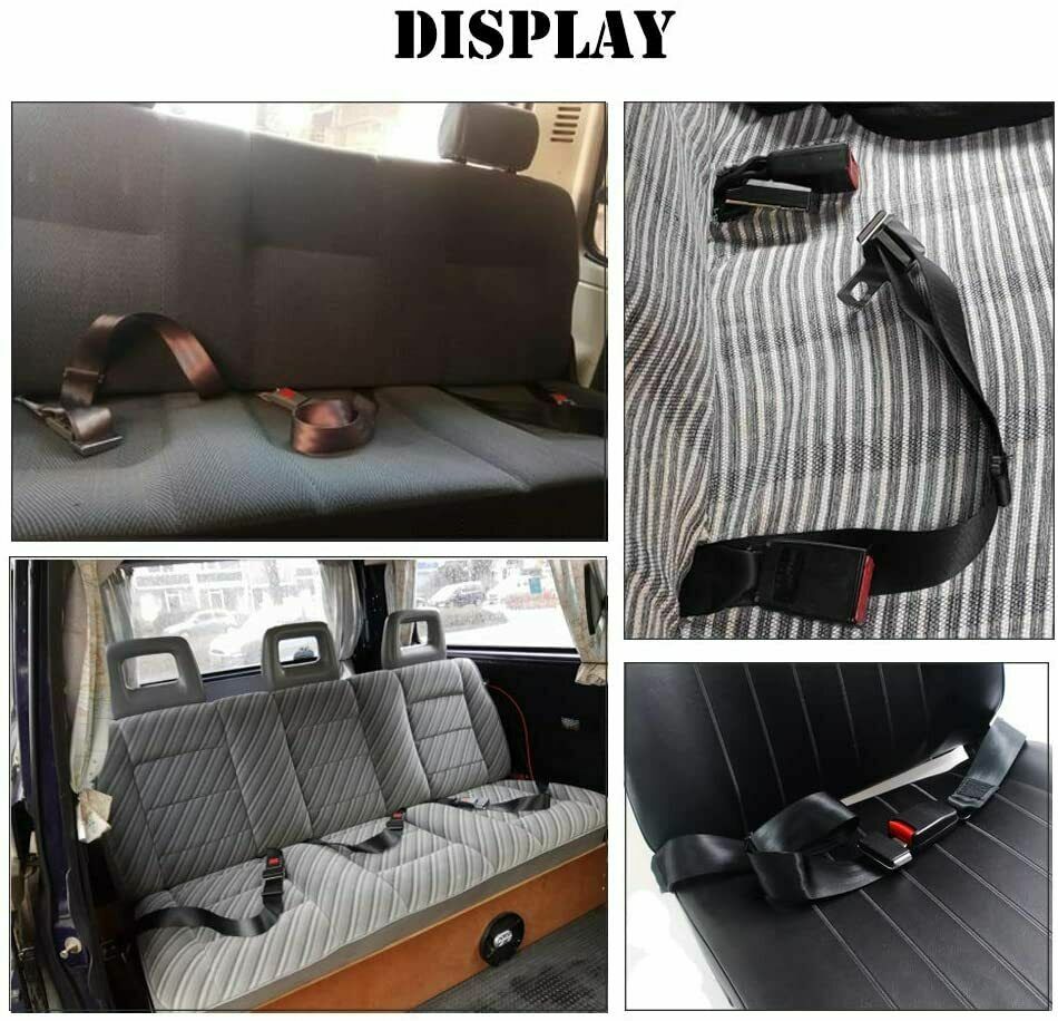 Image 31 - 2x 2 Point Bus Car Safety Seat Belt Adjustable Vehicle Truck Lap Belts Universal
