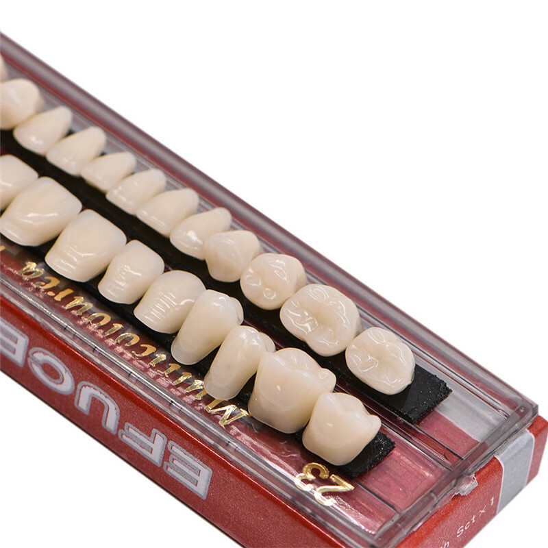 100 Sets Denture 23# Shade A2 Acrylic Resin Full Set Teeth Upper Lower ...