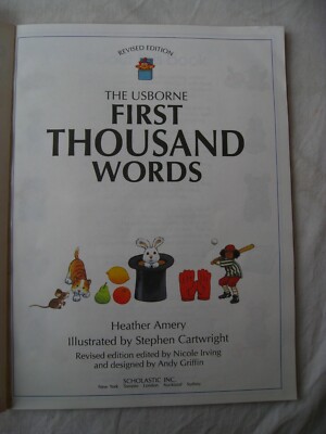 The Usborne First Thousand Words - 1995 - softcover | eBay