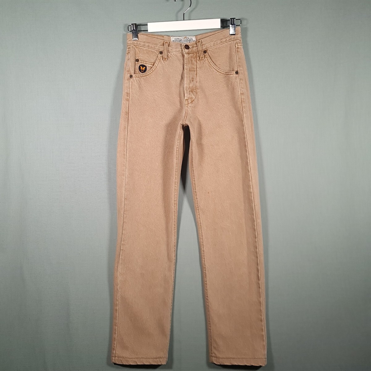 VINTAGE AVIREX USA Jeans Mens 29 Beige Brown Straight Fit