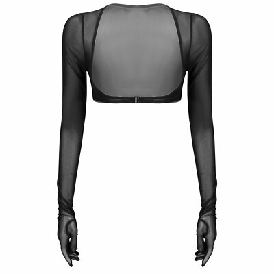 mesh buckle crop top