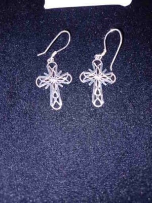 Cross Earrings Steven Lavaggi Jewelry American Angel Earrings