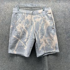Adidas Shorts Men Medium Gray Primagreen Elastic Waist Fleece Trefoil Originals