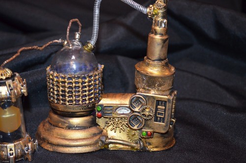 Steampunk Factory Custom OOAK Diorama 1:12 Scale 12 x 12 inch Handmade - Picture 16 of 24