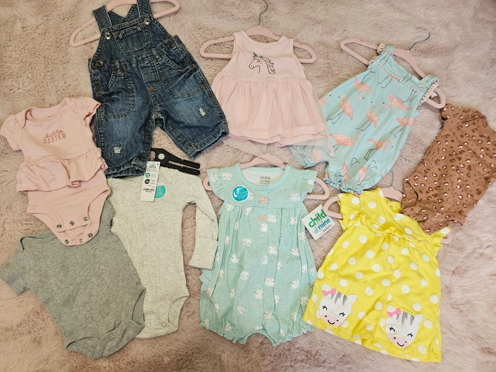 9 Pieces Of 0-3 Months Carters Children's Place Multiseasonal Girl Clothing