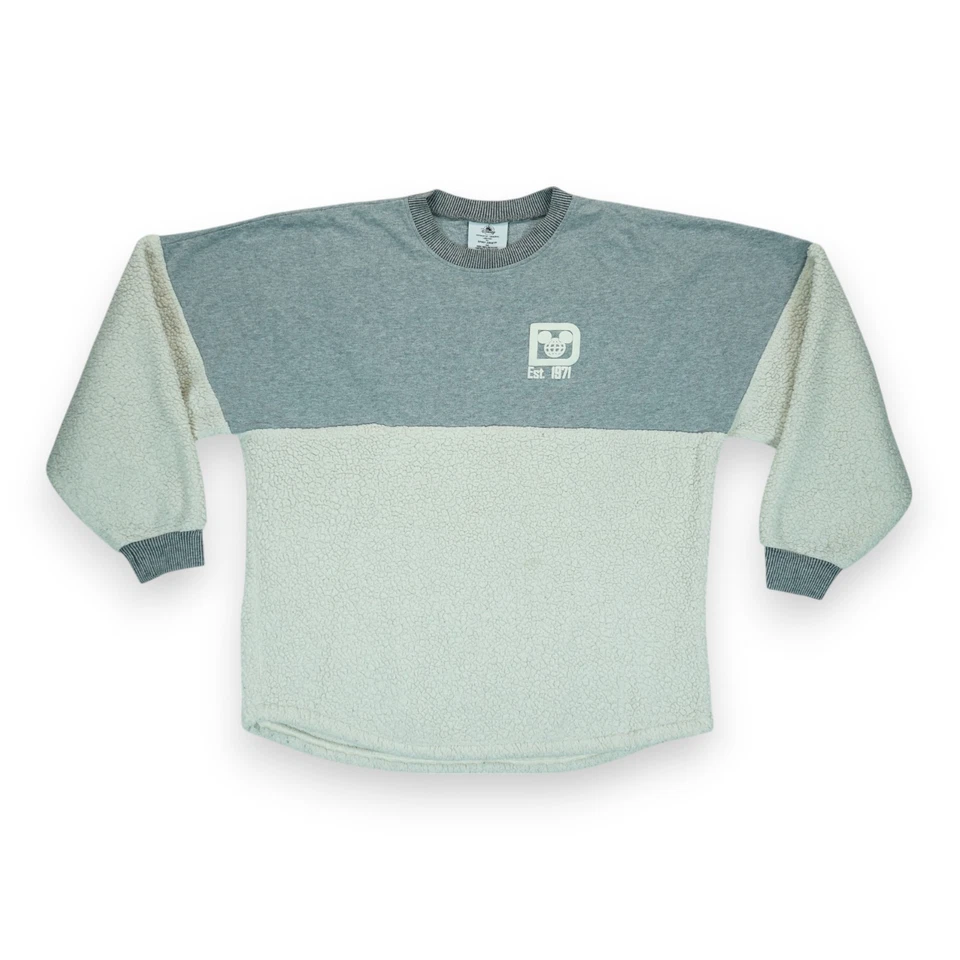 Camiseta polar Sherpa Walt Disney World Spirit adulto mediana gris marfil Foto 2 de 4