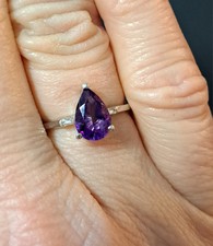 PRICE DROP Amethyst and Zircon 925 Ring