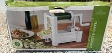 Fox Run Tri-Blade Spiral Vegetable Slicer Manual Crank White w/ Blades