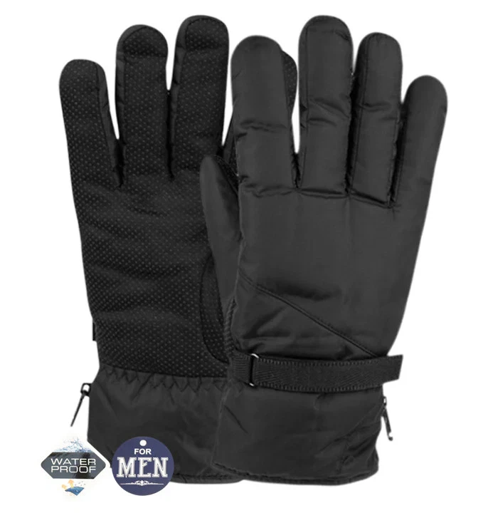 Men's Waterproof Ski Gloves with Sherpa Lining