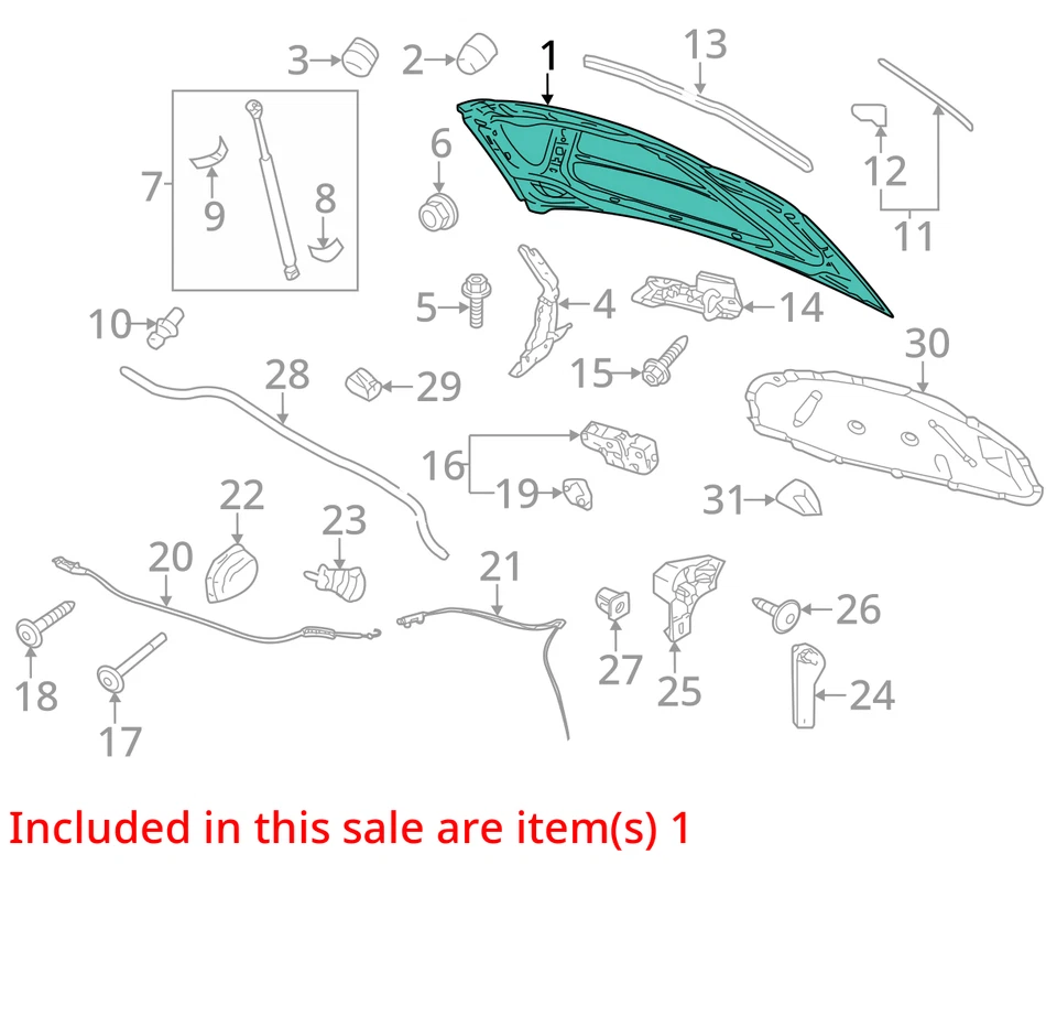 Used Hood fits: 2012 Volkswagen Golf gti SW Grade A Foto 3 de 4