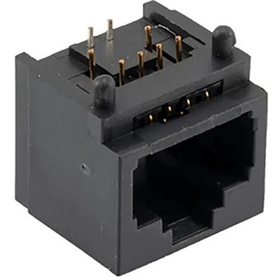 3PK L-COM SMJ-RJ4590-C6 Telecom Jack, Category 6 Rated RJ45 (8x8) Surface M