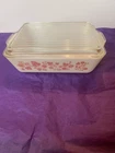 Vintage Pyrex Pink Gooseberry 1 1/2 qt Refrigerator Fridge Dish 503 With Lid