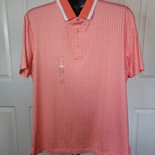 Redvanly Coral Golf Polo Shirt Mens Large New Performance Stretch Short Sleeve