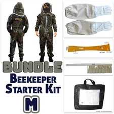 Jawadis Premium Beekeeper Suit Bundle – M Gloves, Hive Tool & Brush Included