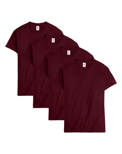 Hanes Men Crew neck T-Shirt 4-Pack ComfortSoft 100% Cotton Heavyweight Tee Plain - product listing photo