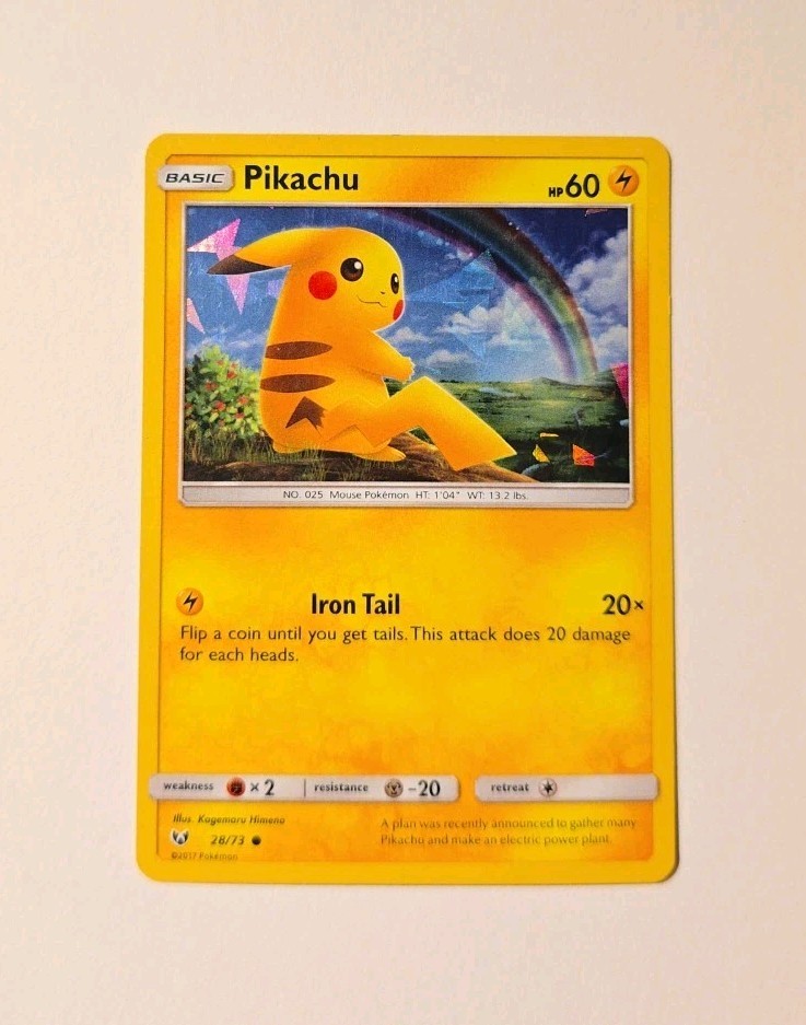 Pokemon Shining Legends Pikachu 28/73 Cracked Ice Holo LP