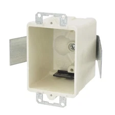 Allied Moulded H9361=ESK Beige Fiberglass Square 1-Gang Outlet Box 3-1/4 H in.
