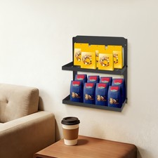 2-Tier Wall-mounted Metal Rack for Laundry Room Bathroom RV 13.4in 16.7in SALE