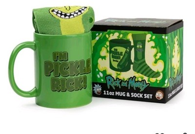 Rick And Morty grün ''I'm Pickle Rick'' Tasse und Socke Geschenkset - Erwachsene - verpackt