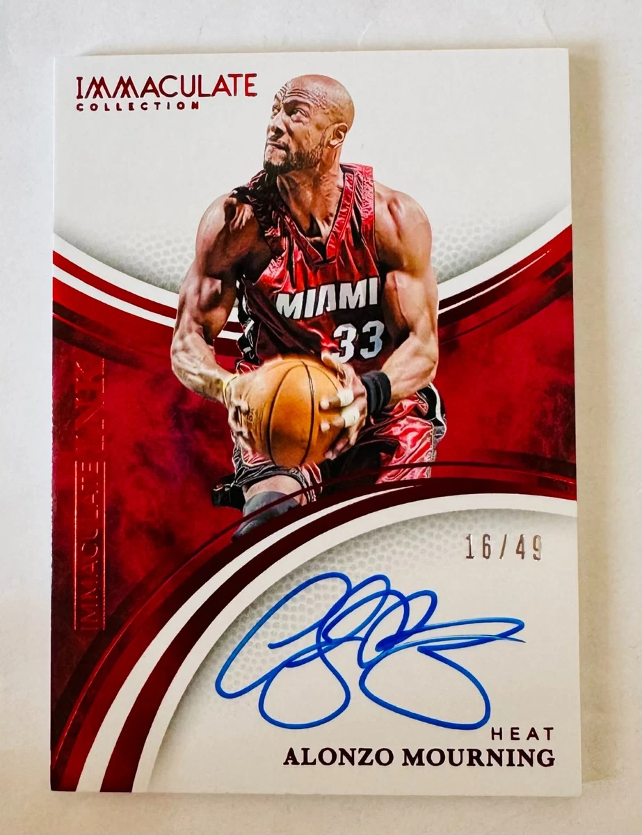 Panini Alonzo Mourning Basketball Autographed Sports Trading Cards