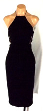 #8166 GORGEOUS 'PRETTY LITTLE THING' BLACK STRETCH DRESS W/PEEK-A-BOO SIDES SZ 6